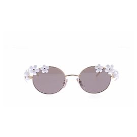 Loewe Lunettes de soleil avec fleurs Doré