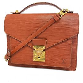 Sac à main Monceau Epi Louis Vuitton Marron