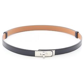 Hermès Cinto de couro preto Hermes Kelly Preto