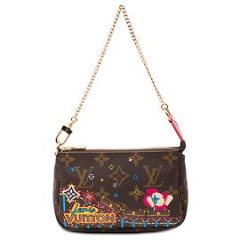 Mini Pochette Accessoires Vivienne Noël en Monogram Marron Louis Vuitton Marron