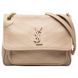 Saint Laurent Beige Medium Calfskin Niki Beige