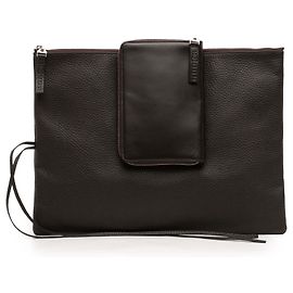 Maison Martin Margiela Clutch de couro cinza Maison Margiela Marrom