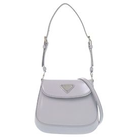 Prada Mini Spazzolato Cleo Bandolera Azul Azul Azul claro