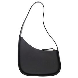 Bolsa de ombro meia-lua em couro preto The Row Preto