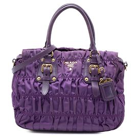 Bolsa Prada em tessuto gaufre roxa Roxo