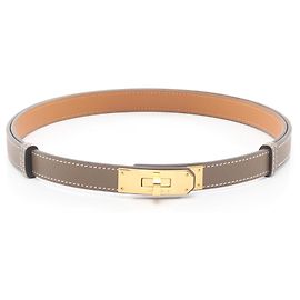 Hermès Hermes Kelly Gürtel in Grau Braun