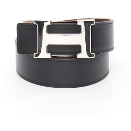Hermès Constance H Gürtel Braun Schwarz
