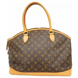 Bolso de mano horizontal Lockit Monogram Louis Vuitton Castaño