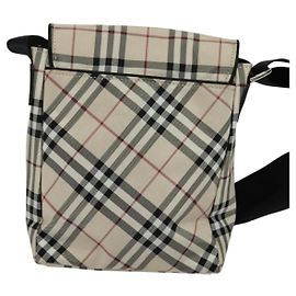 Burberry Nova Check Étiquette Bleue Nylon Beige
