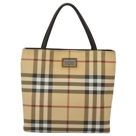 Sac à main Burberry Nova Check en toile Nova Check Beige