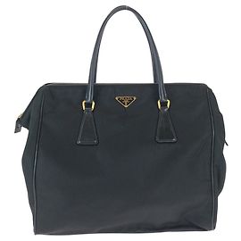 Bolsa de ombro 2 em 1 em nylon com placa de logotipo triangular Tessuto da Prada Preto