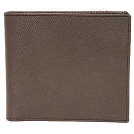 Prada Saffiano Bifold Wallet Brown