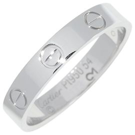 Cartier Love Ring Pt950 Ring Size 54 Silvery Metallic