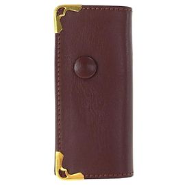 Cartier Must Line Leather Key Case Brown