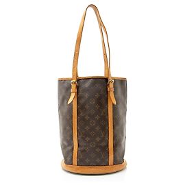 Louis Vuitton Vintage Monogram Canvas Bucket GM Tote Brown