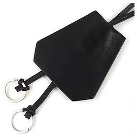 Colar de couro Clochette Hermès Preto