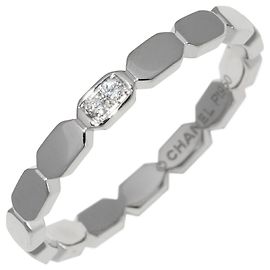 Chanel Première Promesse Pt950 Diamond Ring Size 13.5 Silvery Metallic