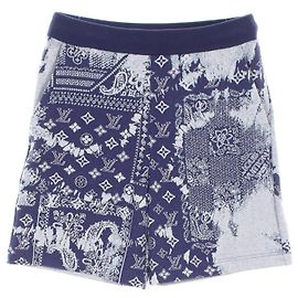 Shorts in cotone Monogram Louis Vuitton Blu Blu navy
