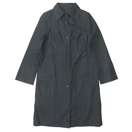 Autre Marque Sally Scott Cotton Single Breasted Coat Blue Navy blue