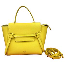 Céline CELINE Belt Bag Leather 2way bag Jaune