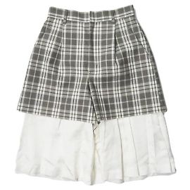 Autre Marque Shorts Toga Check Braun Grau
