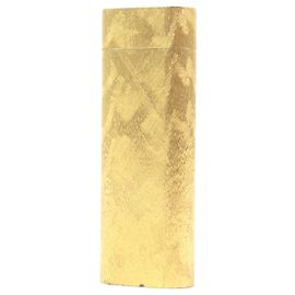 Cartier Crosscut Oval Roller Lighter Golden