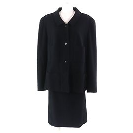 Wolltweed-Set mit COCO-Button von Chanel Schwarz