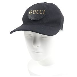 Gucci GG Canvas Logo Patch Baseball Cap Black