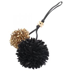 Charm de bolso de cuero Bonbon de Chanel Negro