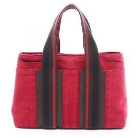 Bolsa Tote PM Troca Horizontal Hermès Marrom Vermelho