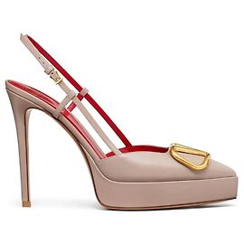 Sapatilhas Slingback VLogo Valentino Garavani Bege