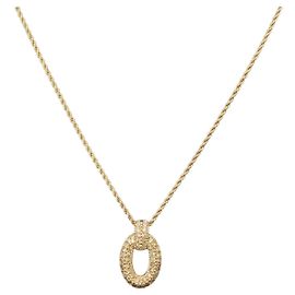Collier Christian Dior métal ton or Auth BA11410 Autre