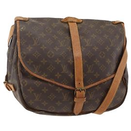 LOUIS VUITTON Bolsa de Ombro Monogram Saumur 35 M42254 LV Auth ka3182 Monograma