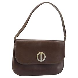 Sac à épaule Christian Dior en cuir marron doré Auth ep13755 Marron Doré
