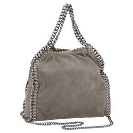 Autre Marque Sac à épaule Fabera Chain Stella McCartney en polyester gris argent Auth BSZ398 Marron Argenté