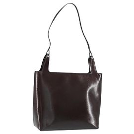 Bolsa Tote de couro marrom GUCCI 001 2058 3021 Auth bs33849 Marrom