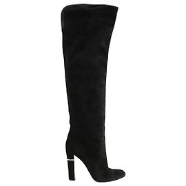 Sergio Rossi Botas de camurça pretas Preto