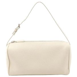 The Row 90's Leather Handbag in White White