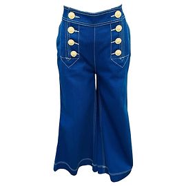 Jeans de marin Kick Flare High Tide en azul Regatta de Zimmermann Azul