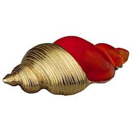 Broche pendent Christian Dior Dune coquillage Multicolore