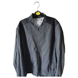 Louis Vuitton Aviator Jacket Grey Checkerboard Satin Nylon Cotton Grey
