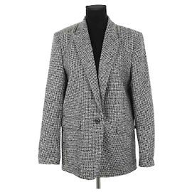 Sandro Weißer Wollblazer Weiß