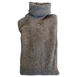 Pull col roulé Chanel en cachemire gris Gris