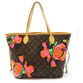 Sac cabas Louis Vuitton Monogram Roses Marron Multicolore