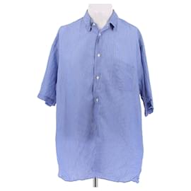 Comme Des Garcons Blau gestreifte Hemd Blau