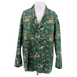 Axel Arigato Green Patterned Shirt M Green