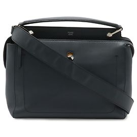 Fendi Dotcom Handbag in Navy Leather Navy blue