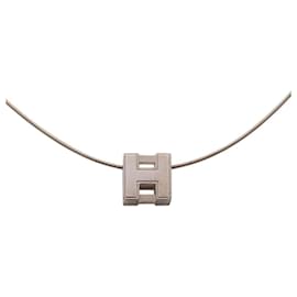 Hermès Collana Cage d'H H-Cube in metallo argento Hermes Argento