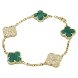 Bracciale Charm Alhambra Van Cleef & Arpels Verde Giallo