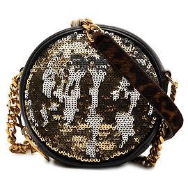 Saint Laurent Cassandra Umhängetasche mit Kette Schwarz Golden